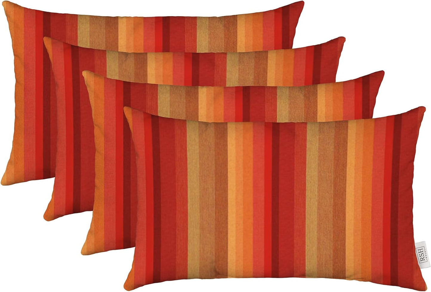 Sunbrella Lumbar Throw Pillows Set of 4 - Outdoor Comfort