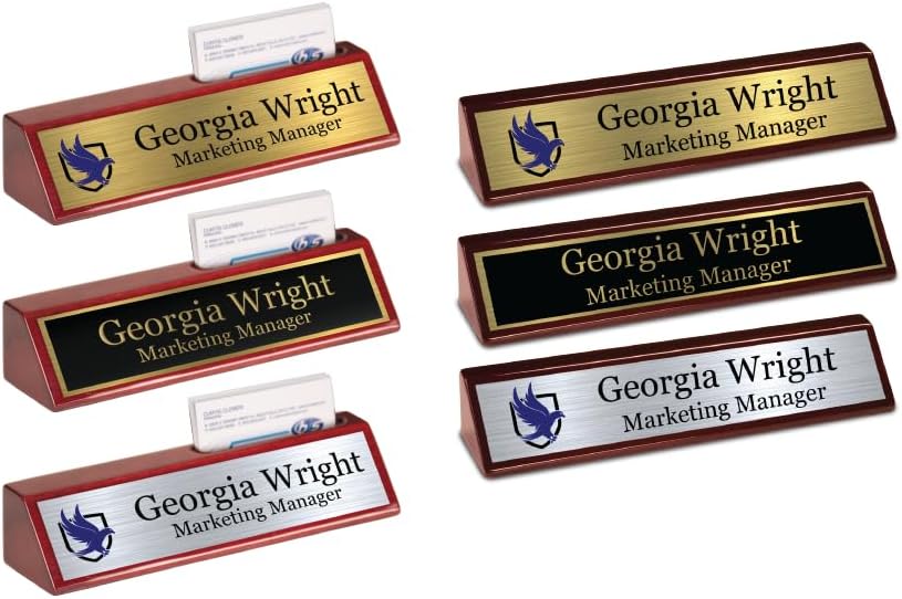 Custom Desk Wedge Name Plate - Personalized Titles & Styles