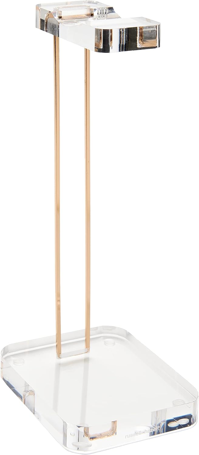 russell+hazel Acrylic Headphones Stand - Clear/Gold, Stylish Office Accessory