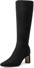DREAM PAIRS Knee High Boots for Women with Chunky Block Heel