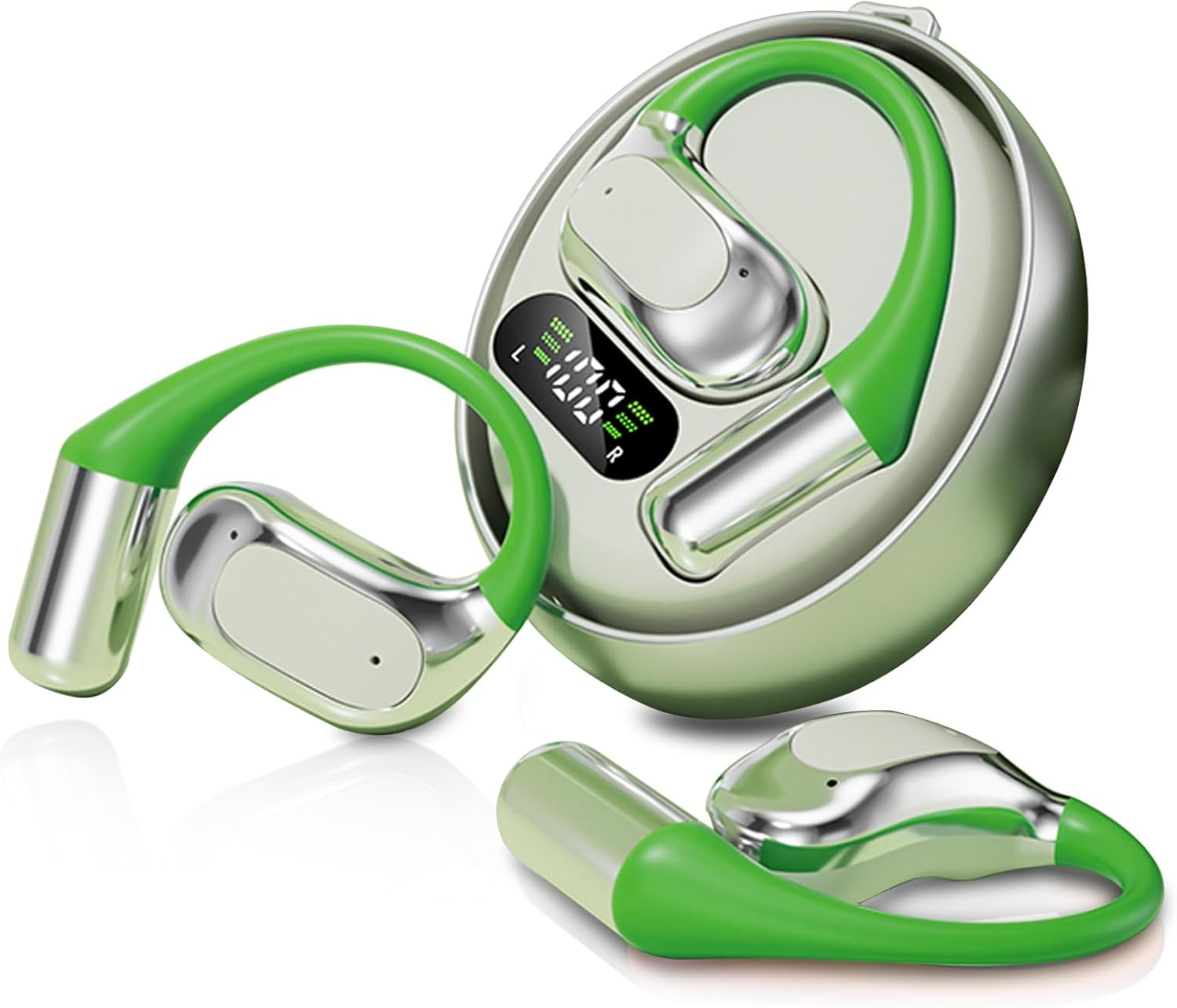 Swift Language Translation - XIXIGOU 3-in-1 Earbuds, 144 Language AI, Wireless, iOS & Android, Green