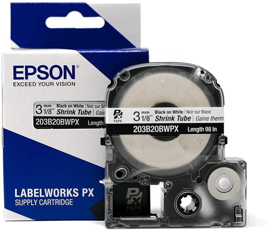 Epson LABELWORKS 203B20BWPX Tape Cartridge for Industrial Use