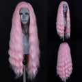 Pink Synthetic Lace Front Wigs by WXHWCX for Cosplay