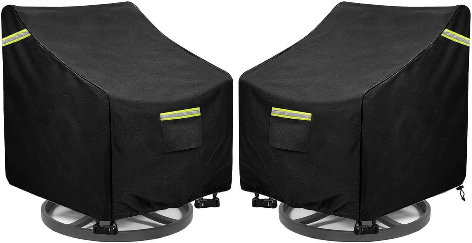 Outdoor Swivel Lounge Chair Cover 2 Pack - Waterproof Protection