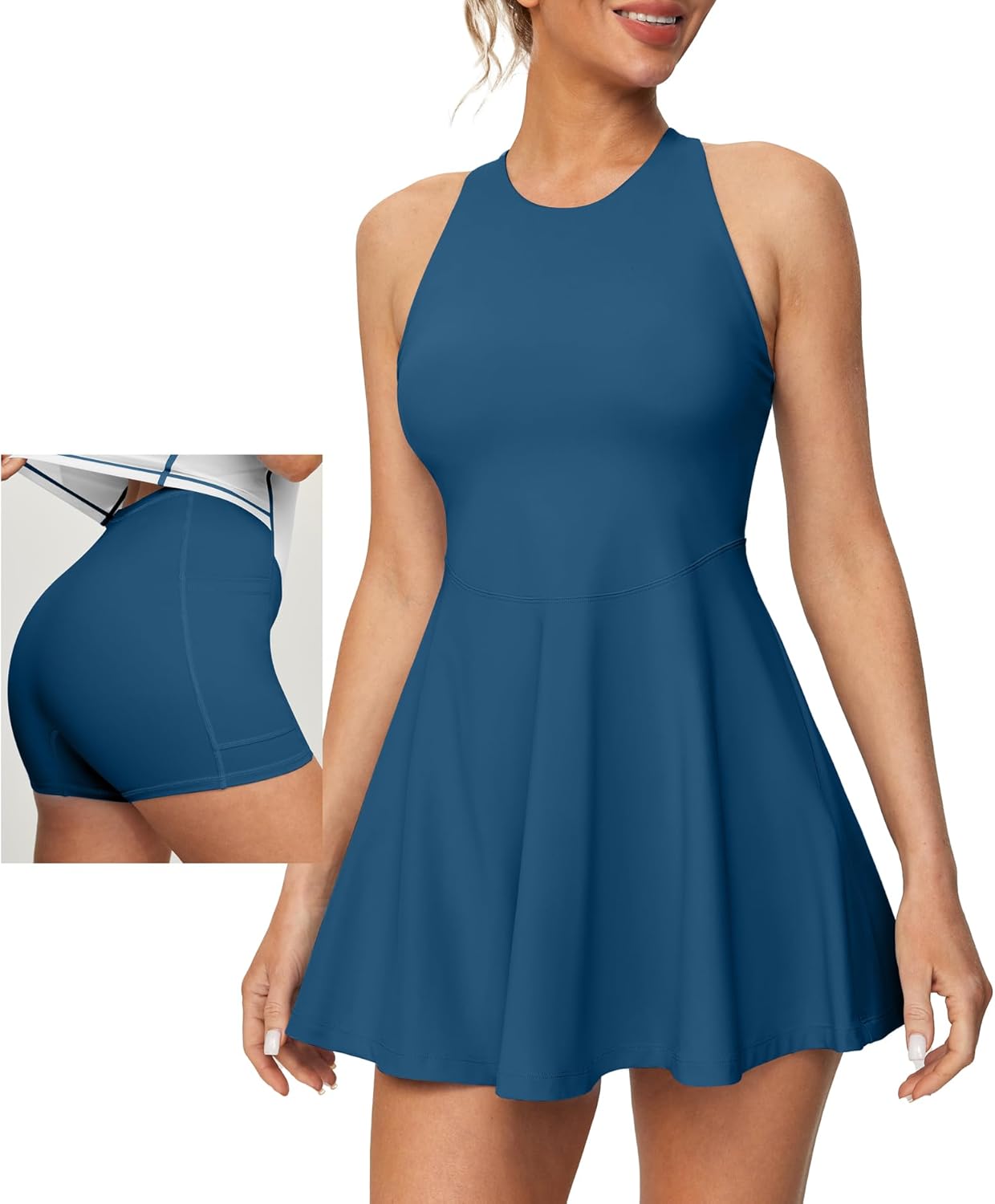 Heathyoga Womens Tennis Dress with Shorts for Summer Fun