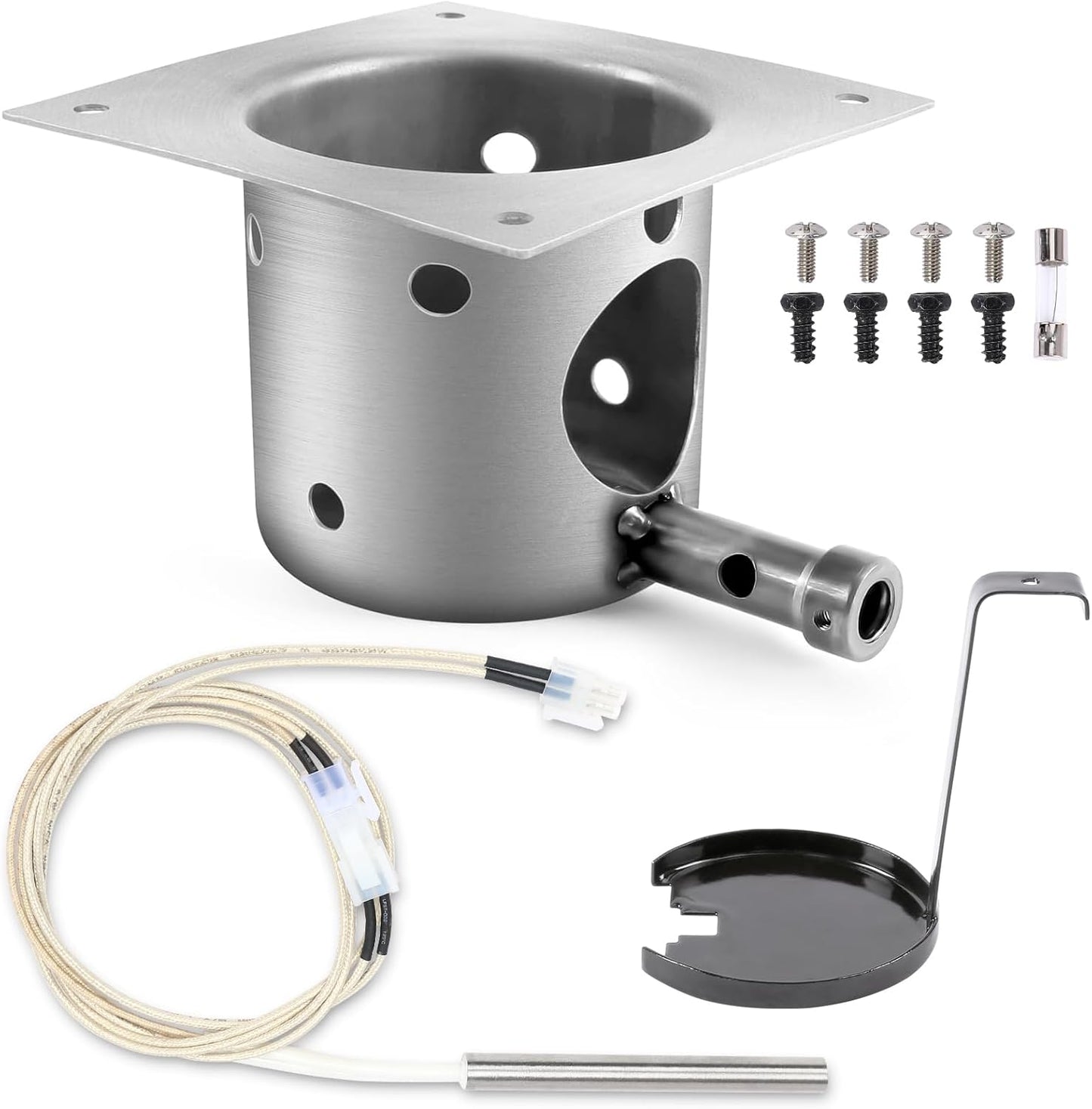 QuliMetal Fire Burn Pot and D2 Hot Rod Ignitor Kit for Traeger