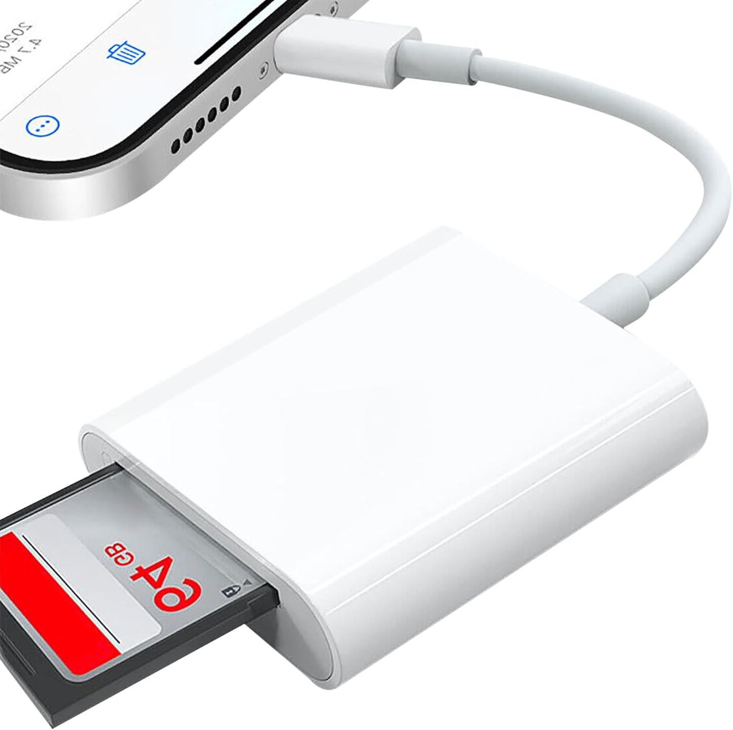 2-in-1 Lightning Card Reader - Transfer & Access Data Effortlessly!