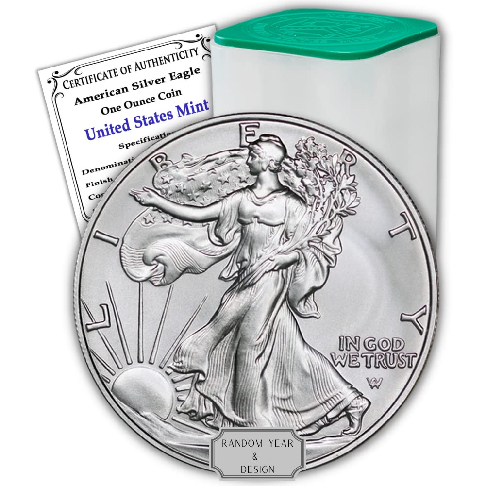 1 Ounce Silver American Eagle Coins Lot of 10 in Tube