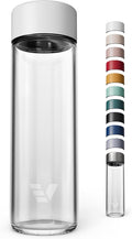 Glass Water Bottle 20oz - Non-insulated Borosilicate Glass Bottle