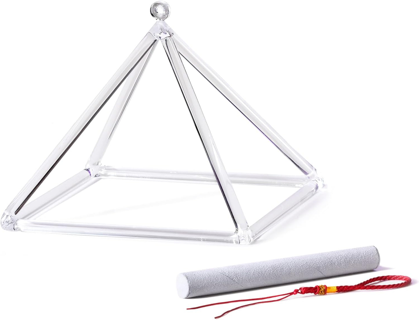 8 Inch Quartz Crystal Singing Pyramid for Healing and Meditation