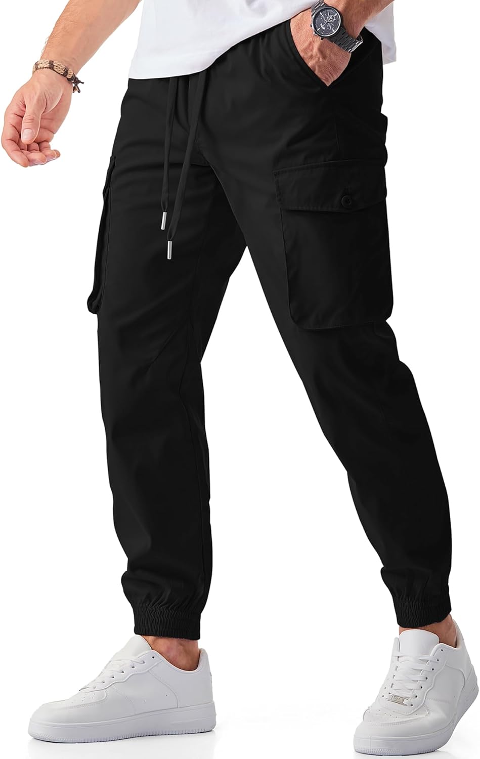 JMIERR Men's Casual Cargo Joggers Pants for Comfort and Style