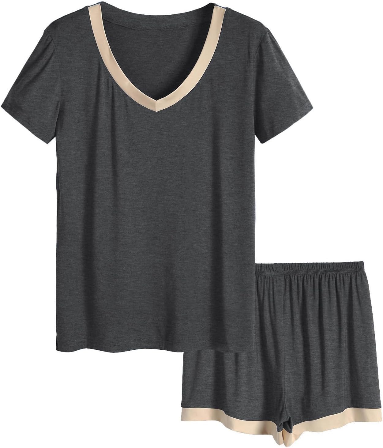 Latuza Women's V-neck Sleepwear Short Sleeve Pajama Set Review