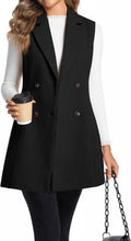 IDEALSANXUN Long Vest for Women - Stylish Tweed Blazer Outerwear