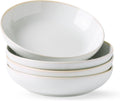 Large Pasta Bowls 8.5 in 36oz Stoneware Set of 4 - Durable Reactive