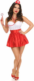 Daisy corsets womens Lavish 4 Pc Sexy Nurse Corset Costume - Fullbust