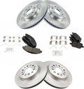 TRQ Front and Rear Brake Pad & Rotor Kit - Ceramic Replacement for XT5