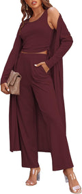 Ekouaer Women's 3 Piece Lounge Set for Ultimate Comfort