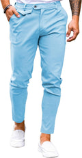 Mens Chinos Slim Fit for Men - 100% Cotton Stretch Trousers