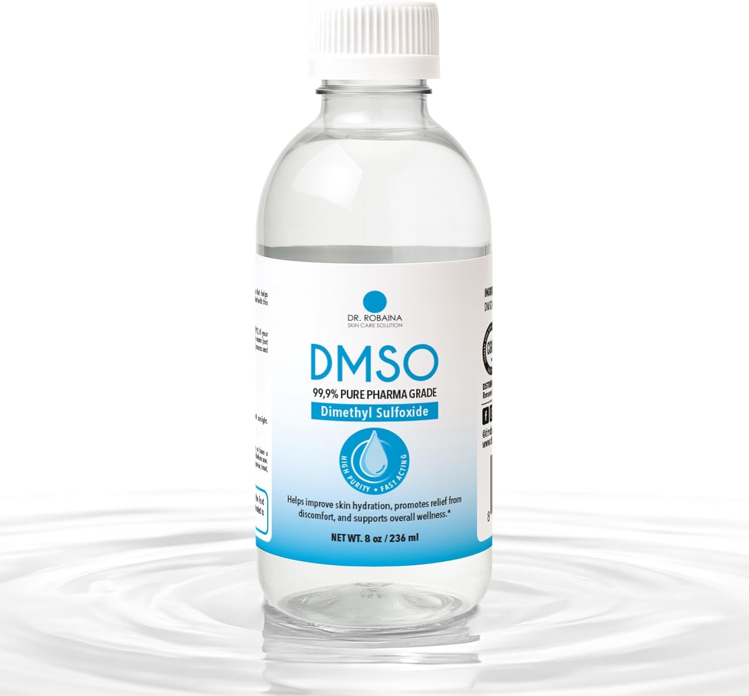 DMSO Liquid 99.9% Pure Pharma Grade for Skin Soothing Wellness