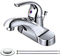 WOWOW Bathroom Faucet Low Arc Single Handle 4in Centerset - Compact