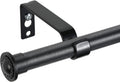 YeYeBest Curtain Rod 28 in to 48 in Adjustable Black Rod - Modern