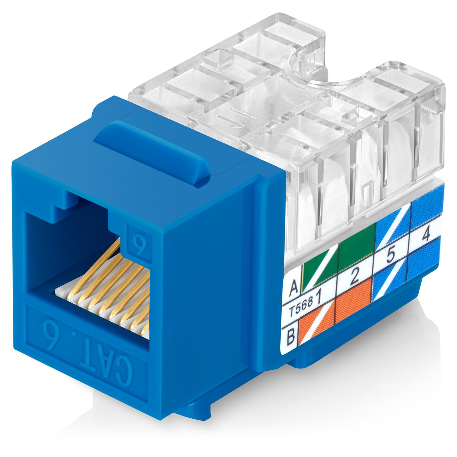 Everest 90 Angled RJ45 Cat6 Keystone Jacks for Easy Networking