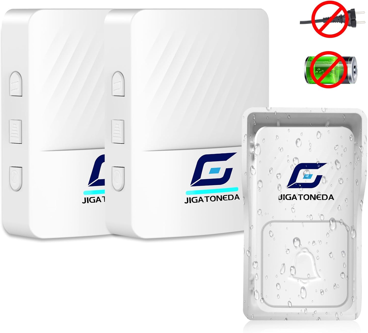 Wireless Self-Powered Doorbell Kit - No Batteries Needed!