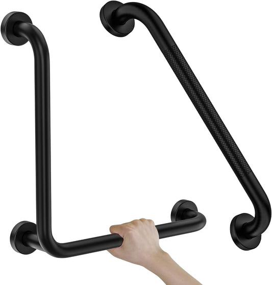 L-Shaped Shower Grab Bar 16x16 Inch for Bathroom Safety
