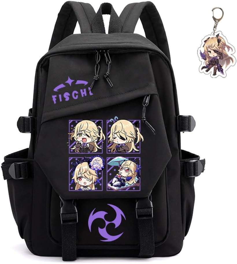 Genshin Impact Backpack Unisex Rucksack with Kawaii Design