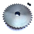 #40 Roller Chain Sprocket B Type 1ft Bore 36 Tooth - Hardened Rust