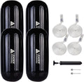 Boat Fender 4 Pack Center Hole Ribbed Inflatable Bumpers - Durable
