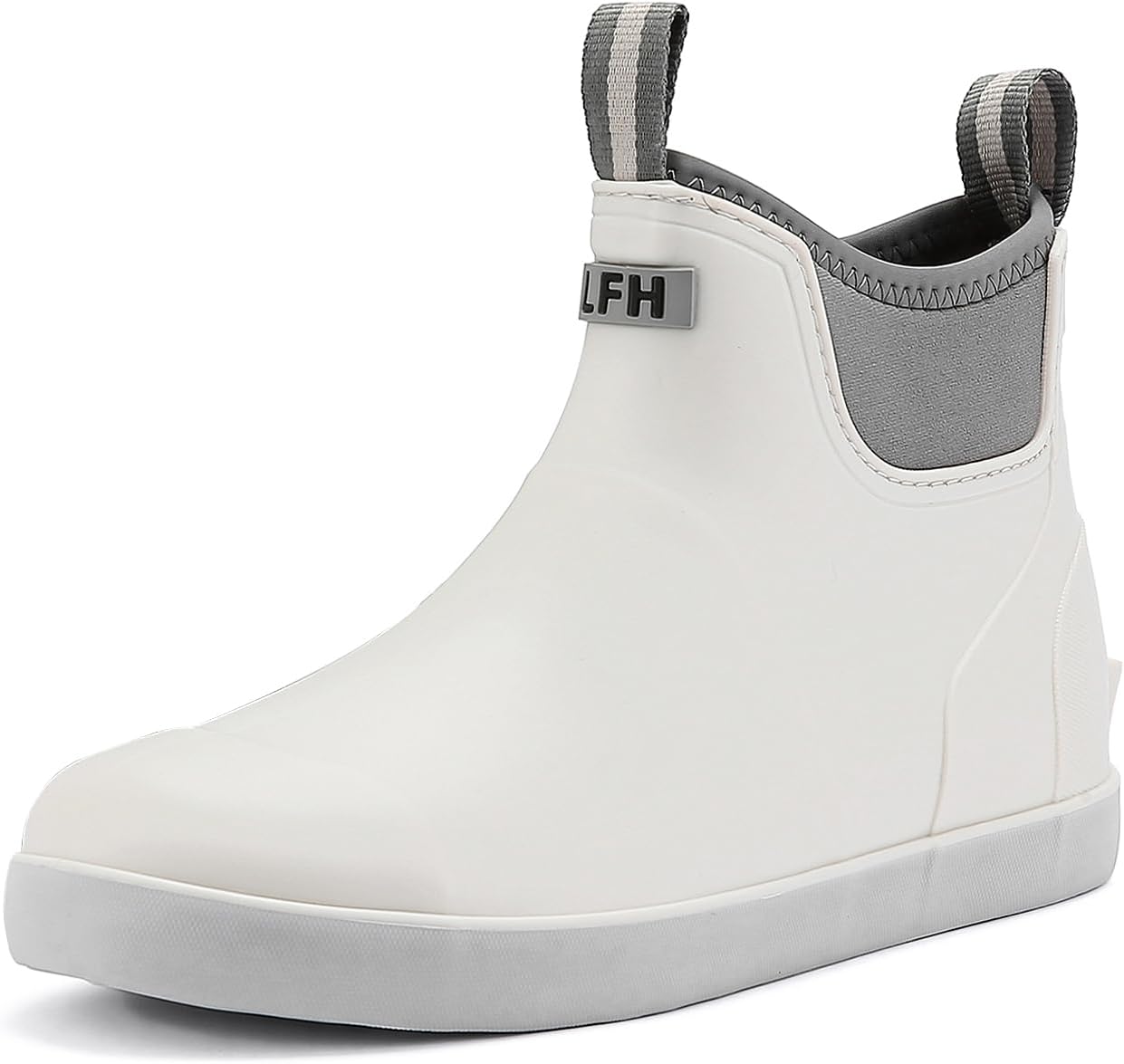 Men's Deck Boots Waterproof Ankle Rain Boots for Fishing