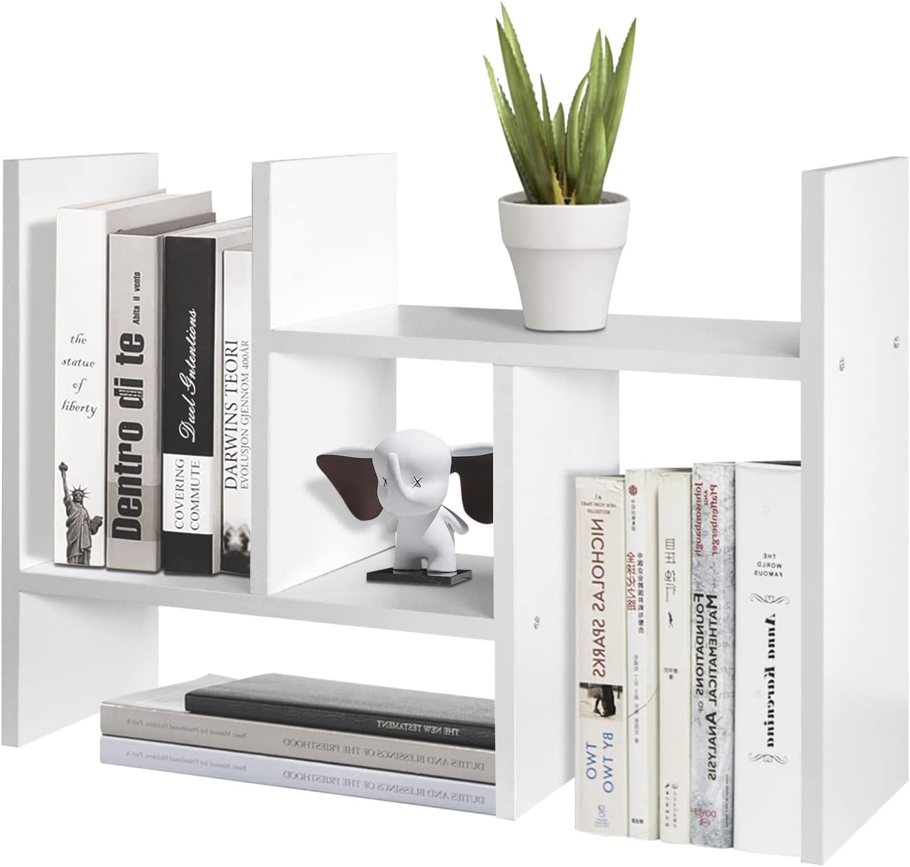Expandable White Desk Organizer by TY ARTS & CULTURE