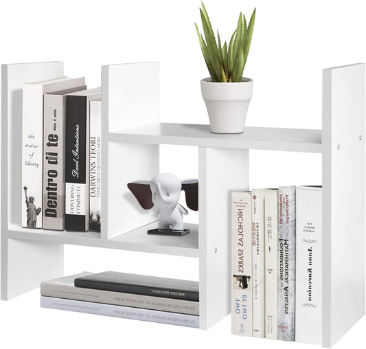 Expandable White Desk Organizer by TY ARTS & CULTURE