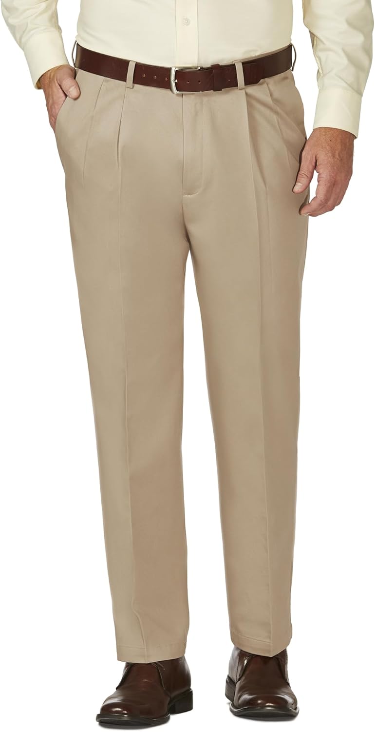 Haggar Men's Work to Weekend Classic Fit Pleat Pants Review
