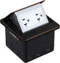 Pop Up Floor Outlet Box with 20 Amp Tamper-Resistant Receptacle - Oil