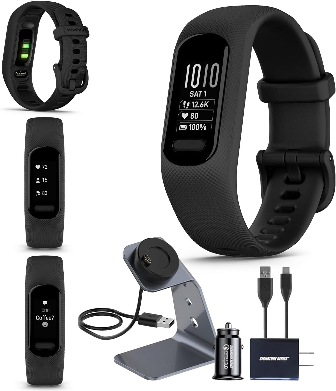 Garmin vivosmart 5 Fitness Tracker with Signature Series Charger