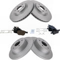 TRQ Front and Rear Brake Pad & Rotor Kit Compatible with 2013-16 Ford