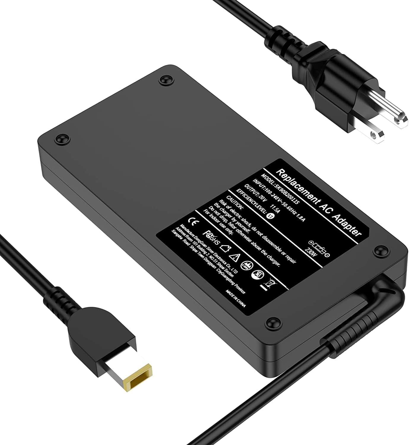 TSKYBEAR 230W Laptop Charger for Lenovo Legion and ThinkPad