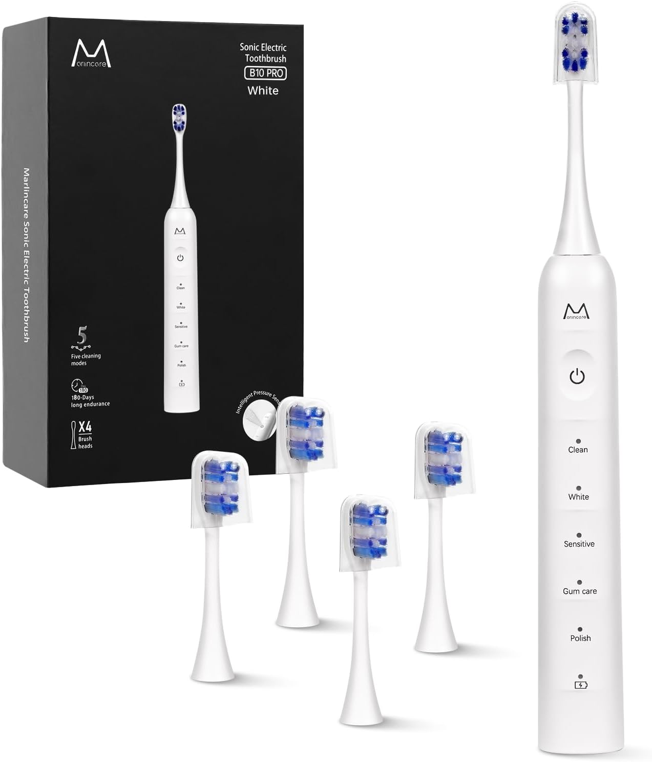Electric Toothbrush for Adults with 180 Day Battery Life