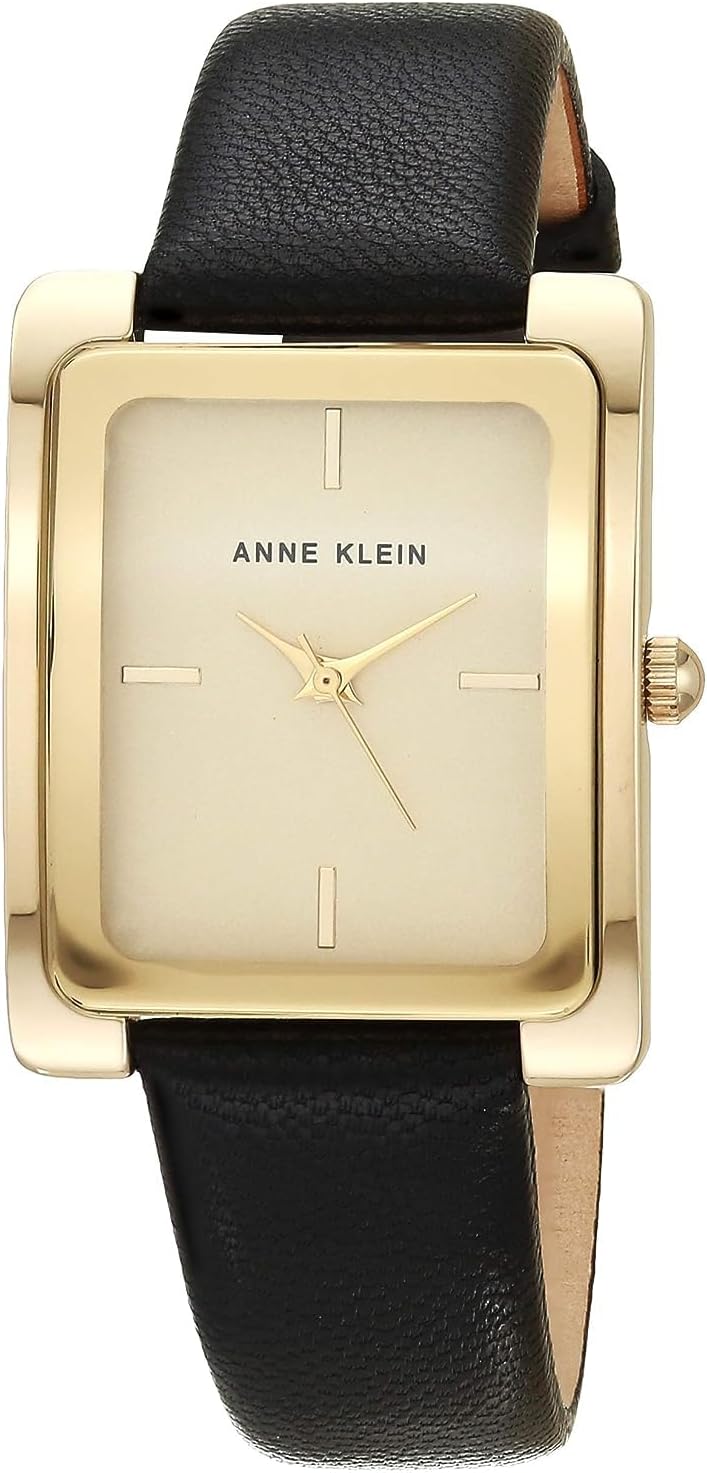 AK Anne Klein Leather Strap Watch - Timeless Elegance!