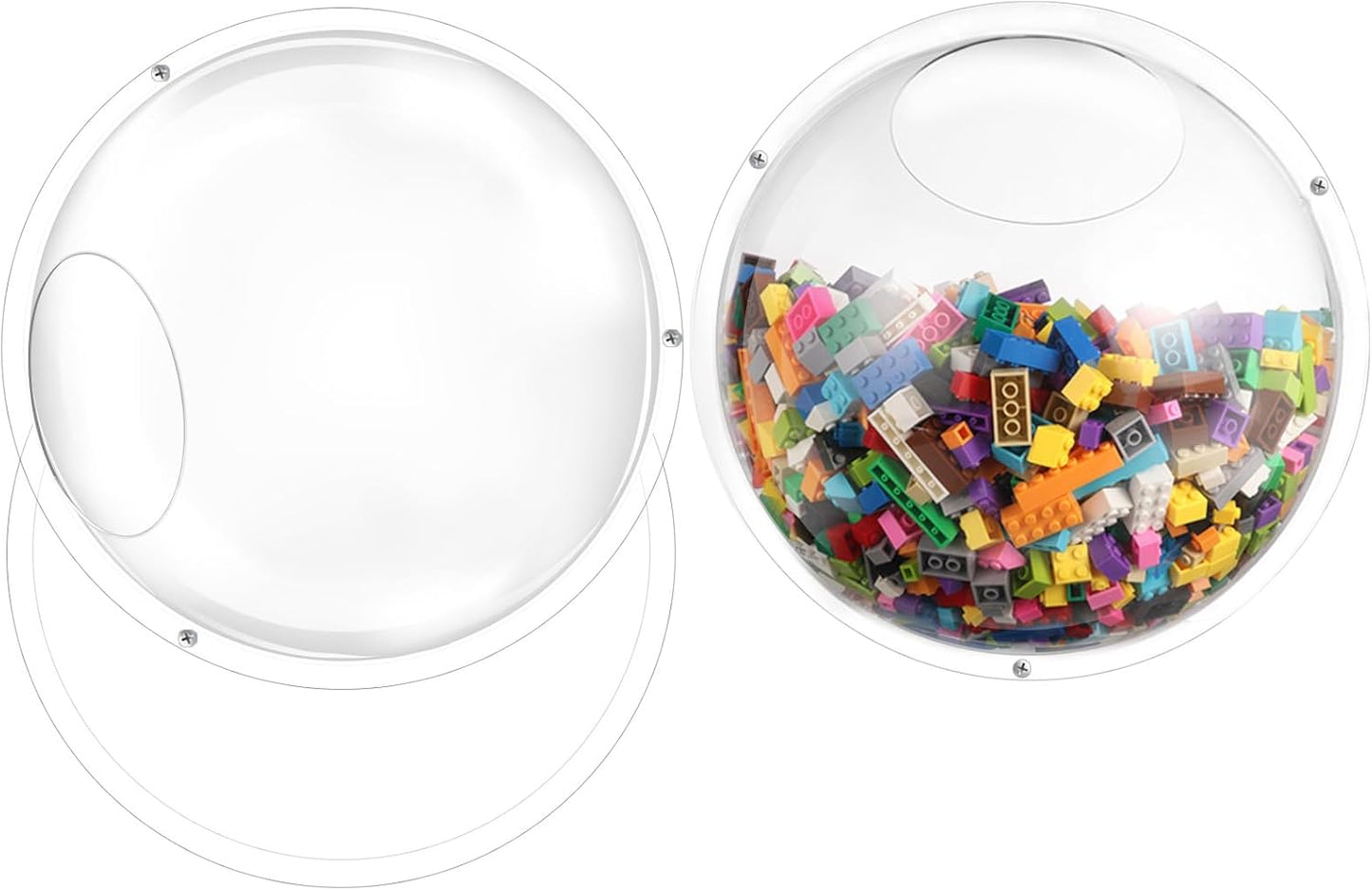Acrylic Wall Organizer for Toy Storage and Display - 2 Pack