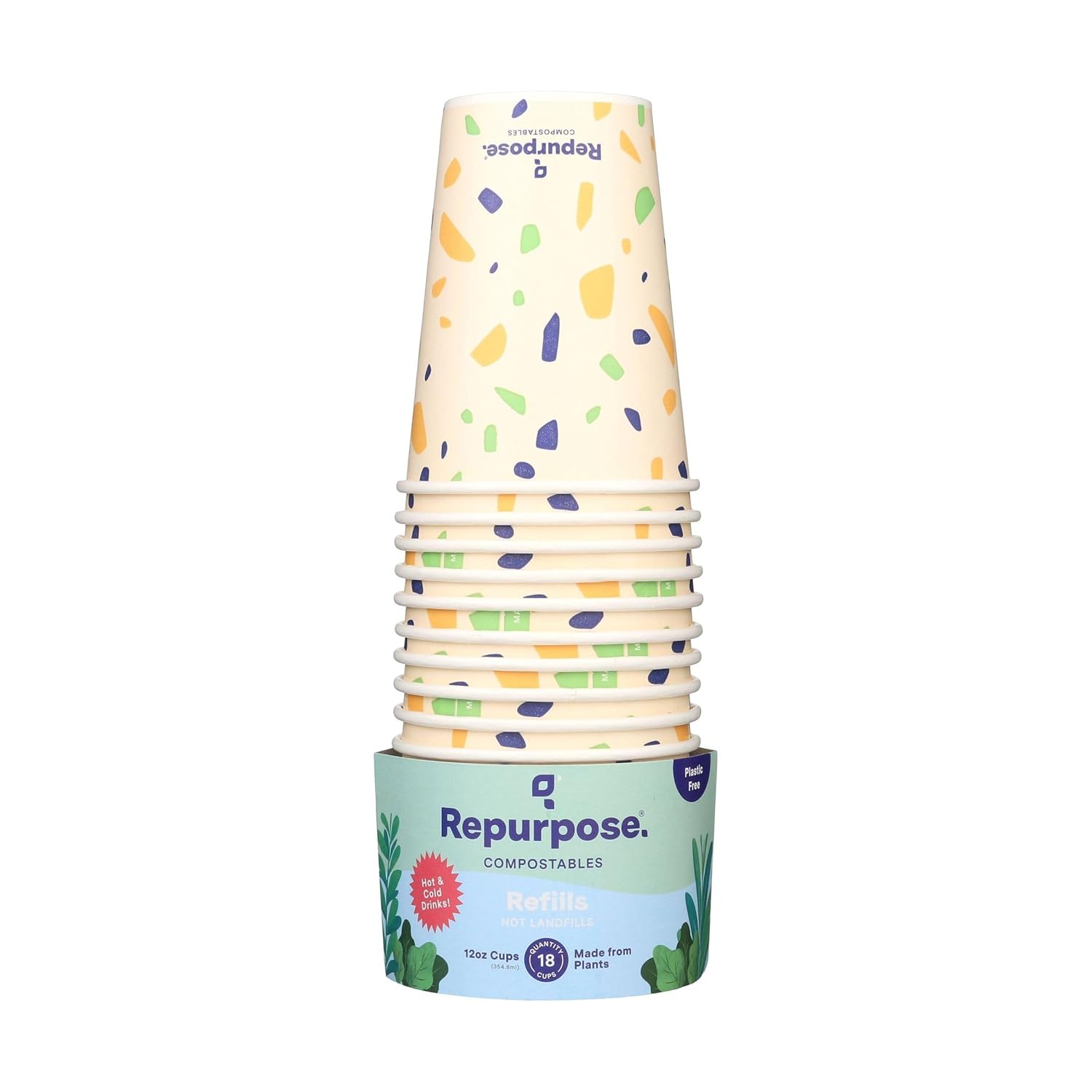 Repurpose Compostable 12oz Hot Cups - 18 Pack