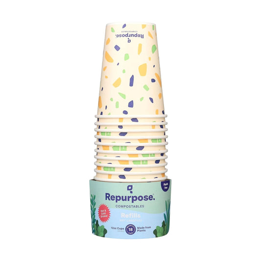 Repurpose Compostable 12oz Hot Cups - 18 Pack