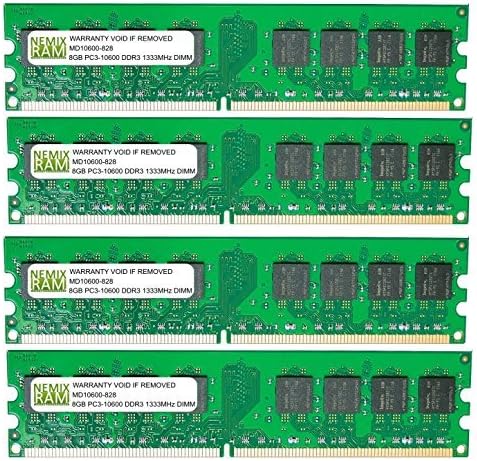NEMIX RAM 32GB DDR3 1333MHZ PC3-10600 Memory Upgrade Kit