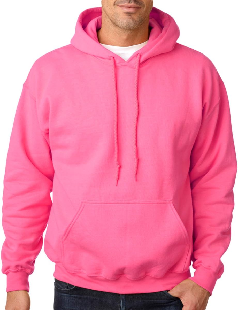 Gildan XXX-Large Safety Pink Hoodie - Ultimate Comfort