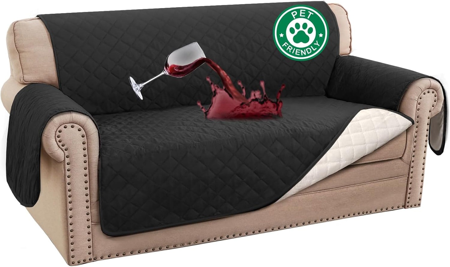 Turquoize 100% Waterproof Couch Cover for Loveseat 54 in Black