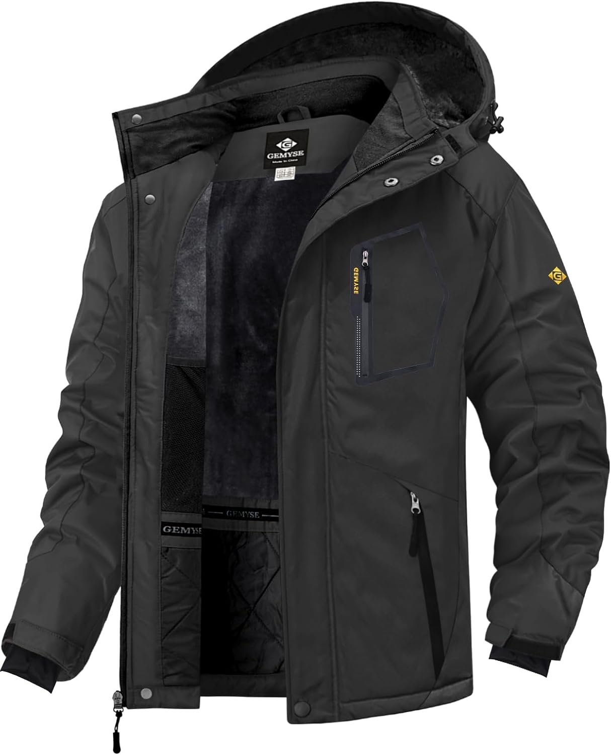 GEMYSE Men's Waterproof Snow Jacket
