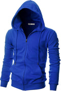 Ohoo Men's Zip Up Hoodie Lightweight Sweatshirt - Slim Fit Comfort