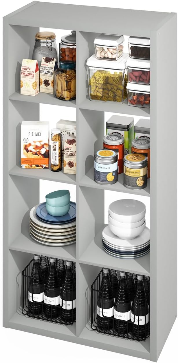 Furinno Hermite 8-Cube Open Shelves for Kitchen Storage